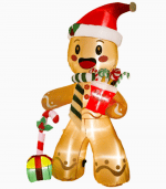 Inflatable GingerBread Man With Canes 2