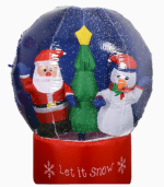 Blue Inflatable Snow Globe