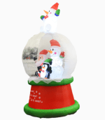 Inflatable Snow Globe With A Snowman On Top 2