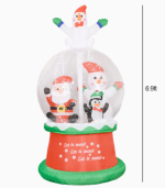 Inflatable Snow Globe With A Snowman On Top 3