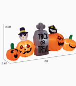 Inflatable Pumpkins With A Tombstone 3