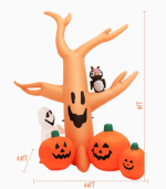 Dead Inflatable Halloween Tree With Pumpkins 3