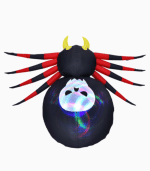 Inflatable Spider With Skull - Image 3
