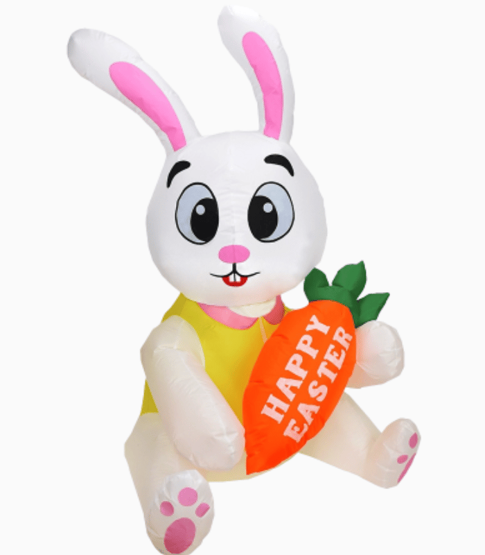Inflatable Easter Bunny Holding A Carrot Inflatable Easter Bunny Holding A Carrot