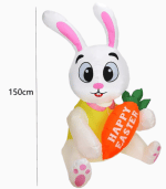 Inflatable Easter Bunny Holding A Carrot 3